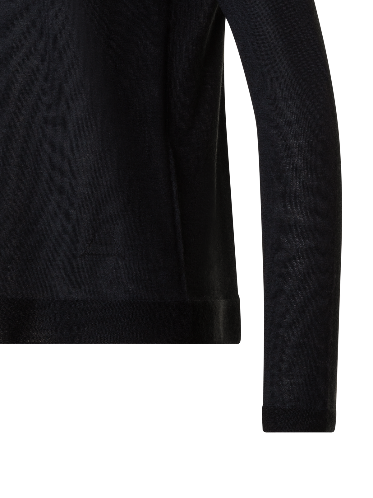 Designer Seamless Pullover from Cashmere Silk - black