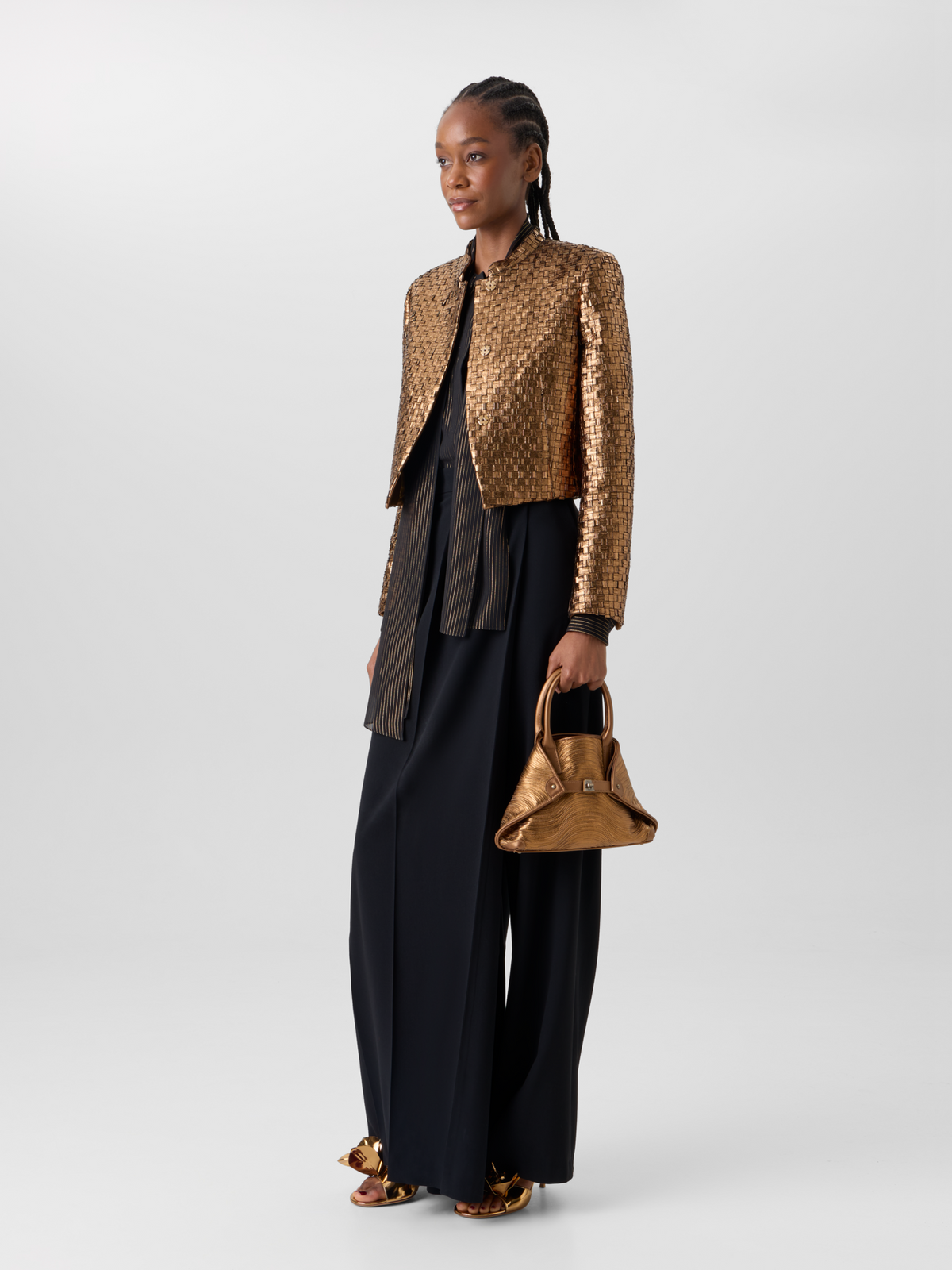 Designer Ai Little Top Handle Tote - gold #editorial