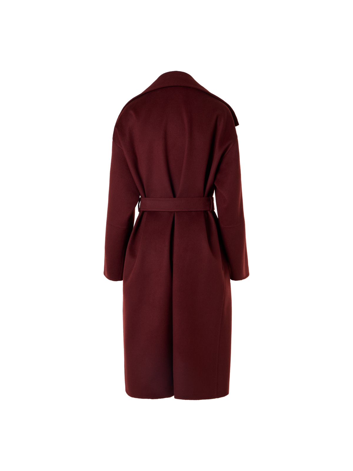 Designer Cashmere Double-Face Wrap Coat - red