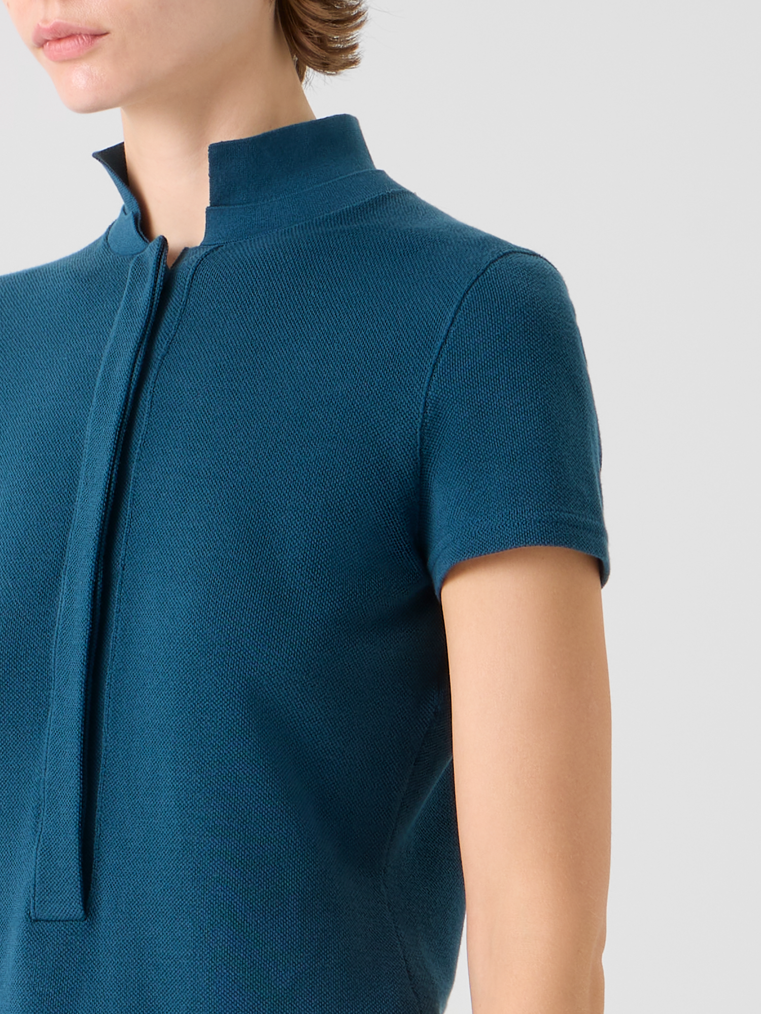 Designer Fitted Cotton Piqué Polo Shirt - green