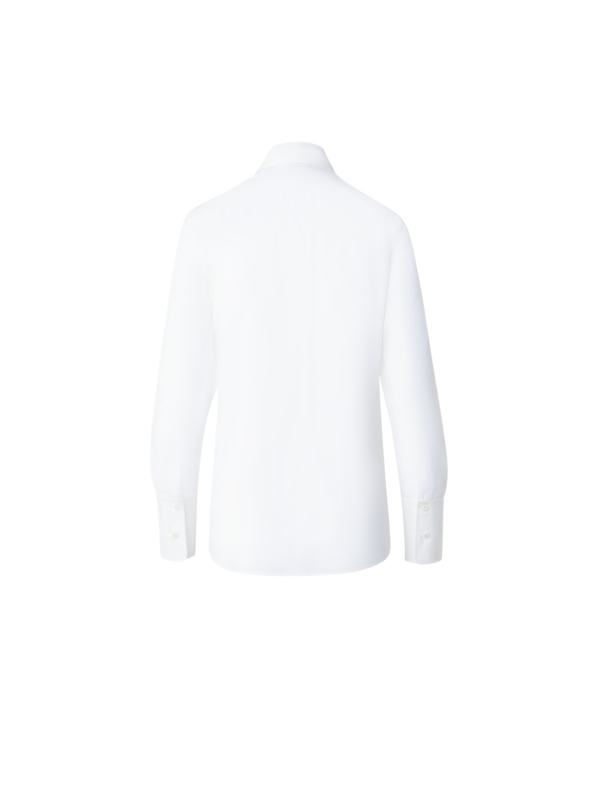 Designer Fitted Cotton Poplin Blouse - ecru - white