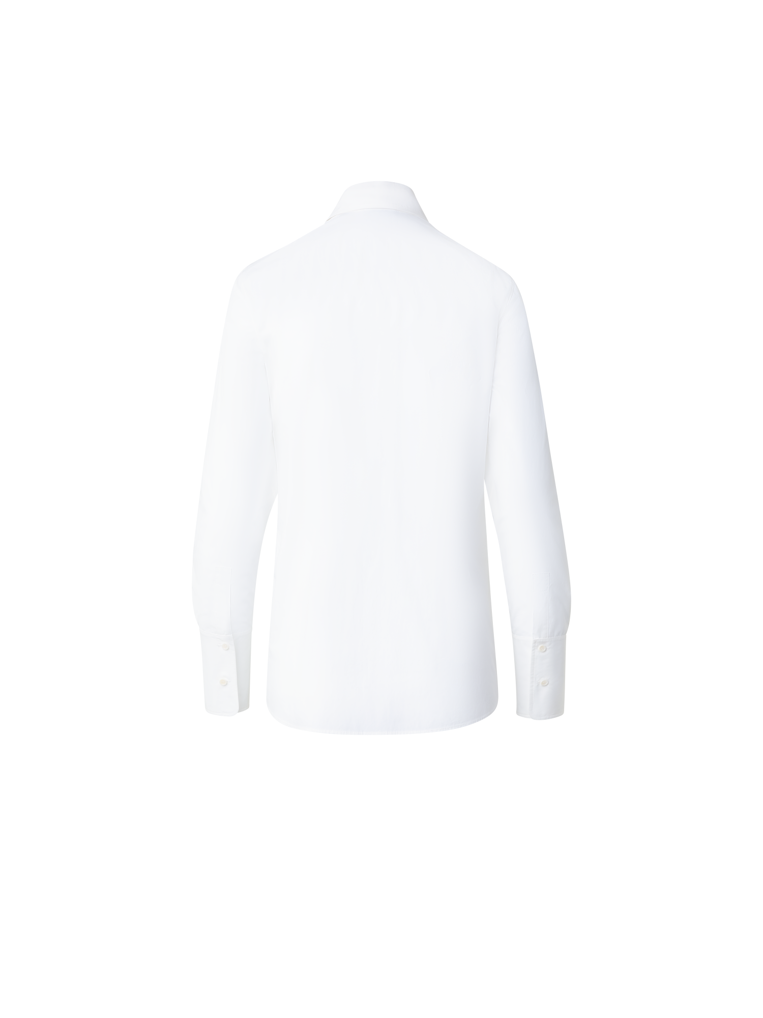 Designer Fitted Cotton Poplin Blouse - ecru - white