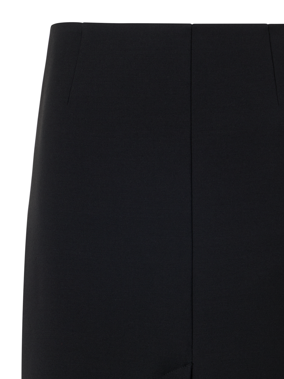 Designer Midi Pencil Skirt in Wool Double-Face - black