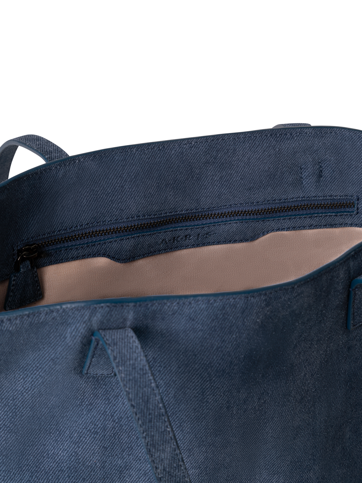 Designer Ai Small Shoulder Tote - navy - blue