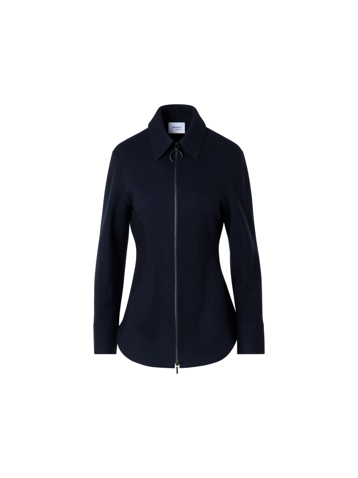 Designer Shirt Jacket in Double-Knit Jersey - blue - navy