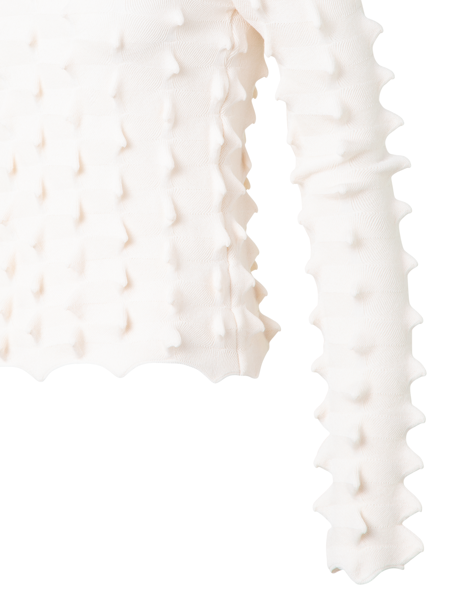 Designer Sweater with 3D Sail Look - neutral - ecru - white