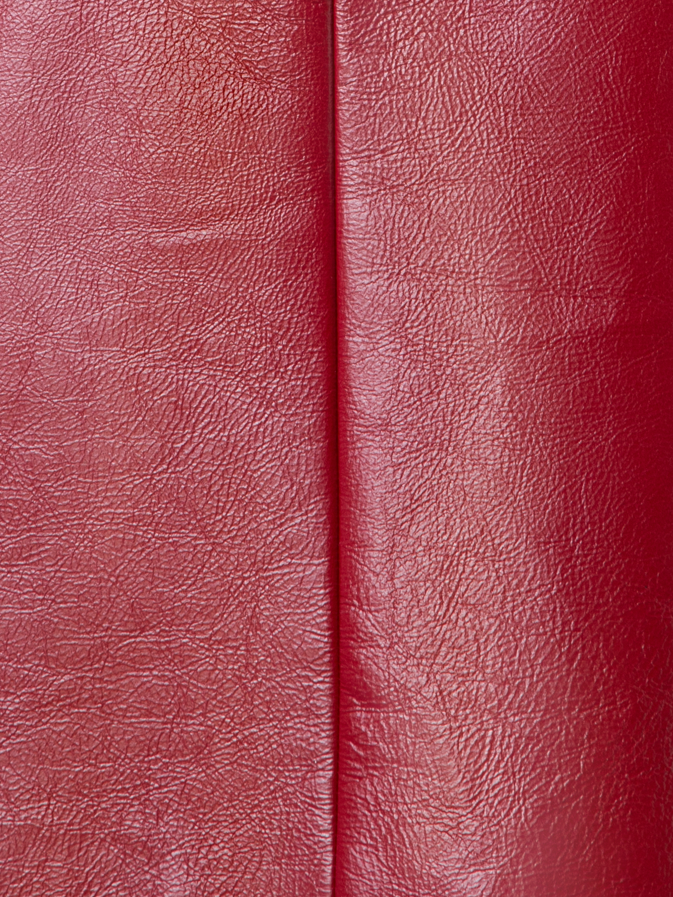 Designer Short Skirt in Lacquered Leather - red