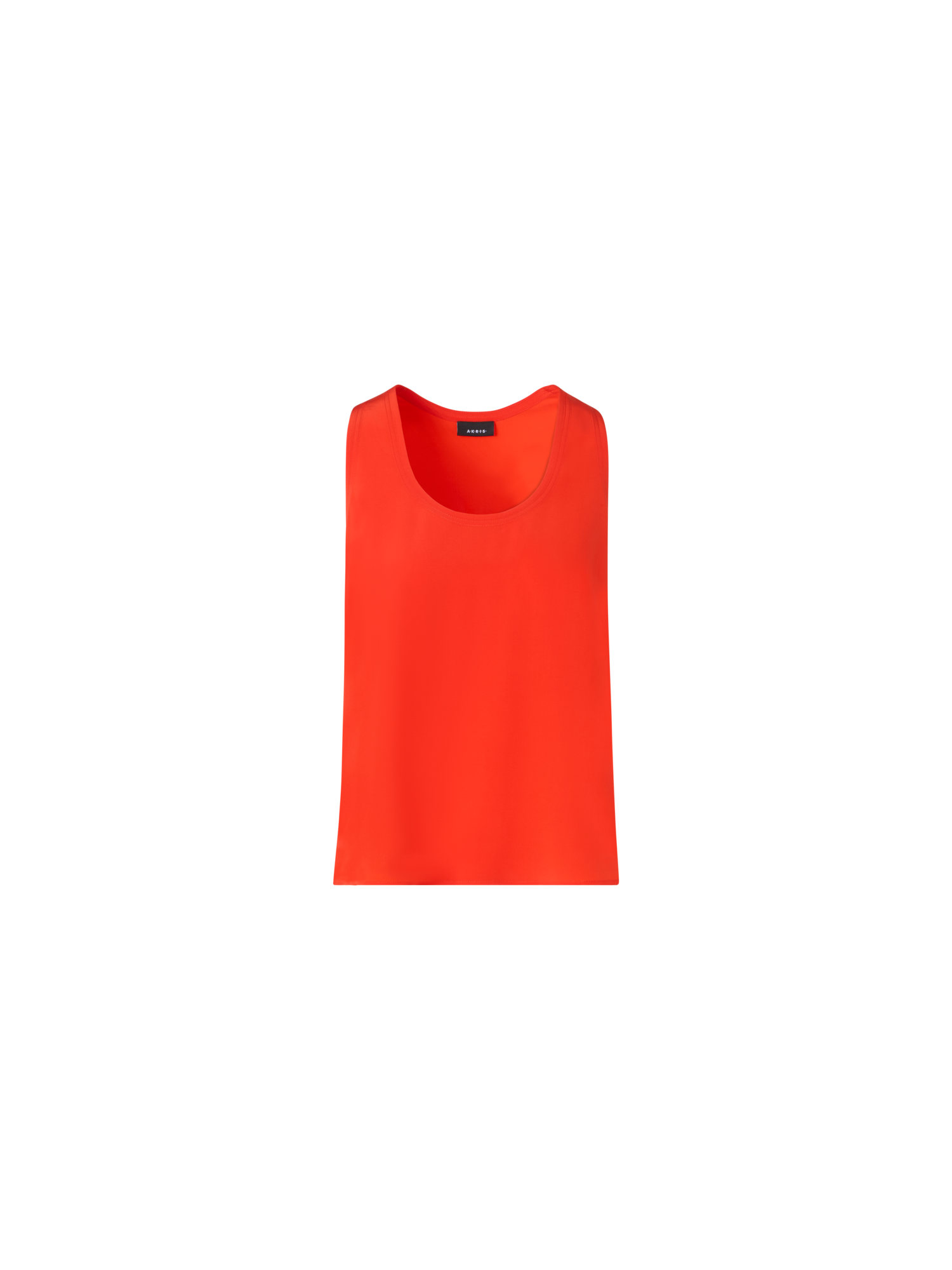 Designer Silk Georgette Tank Top - red