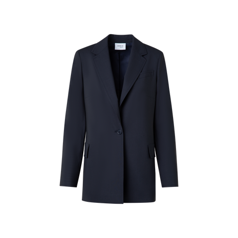 Long Boyfriend Jacket in Cool Wool