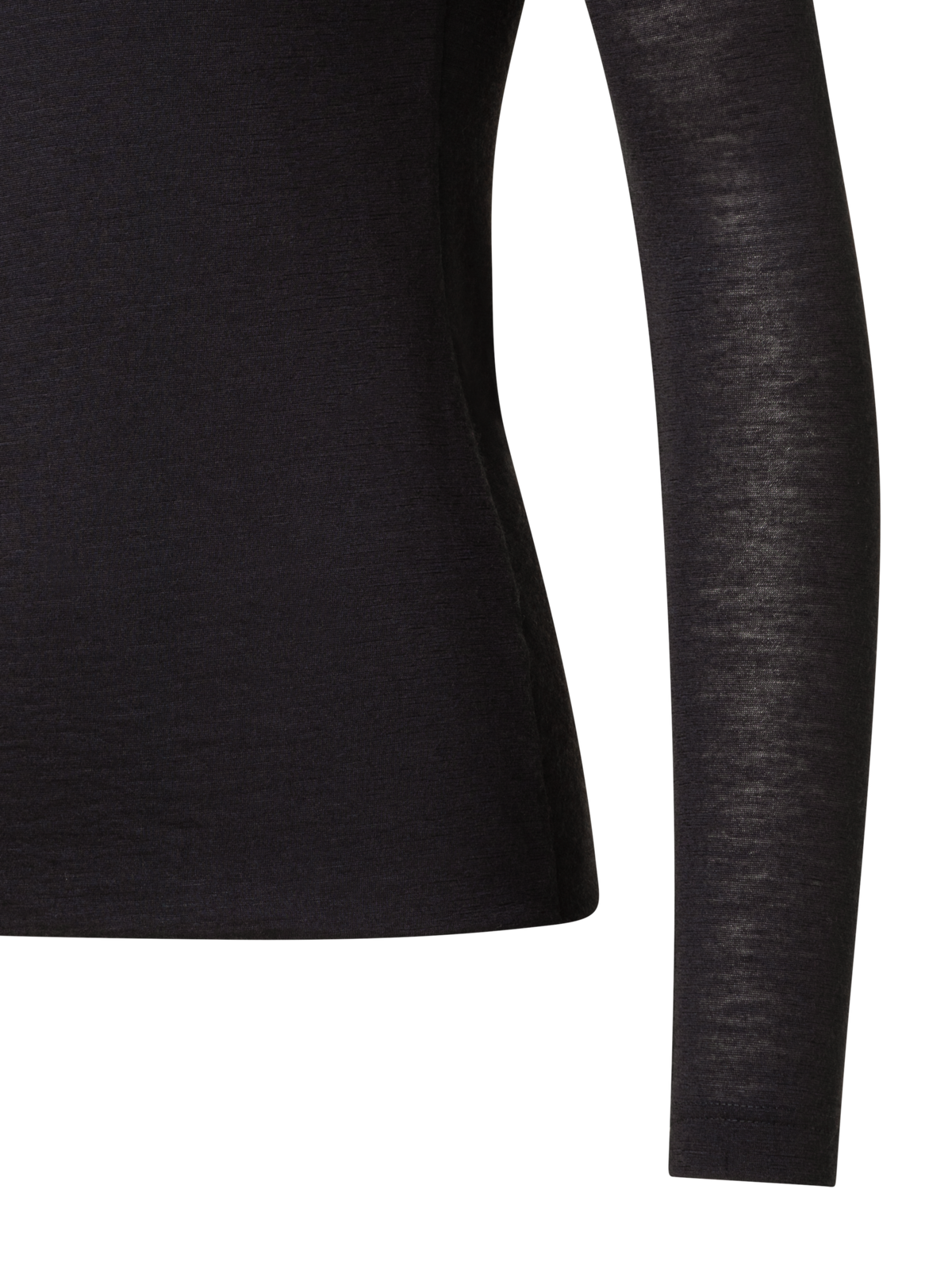 Designer Shirt from Cashmere Silk Jersey  - black