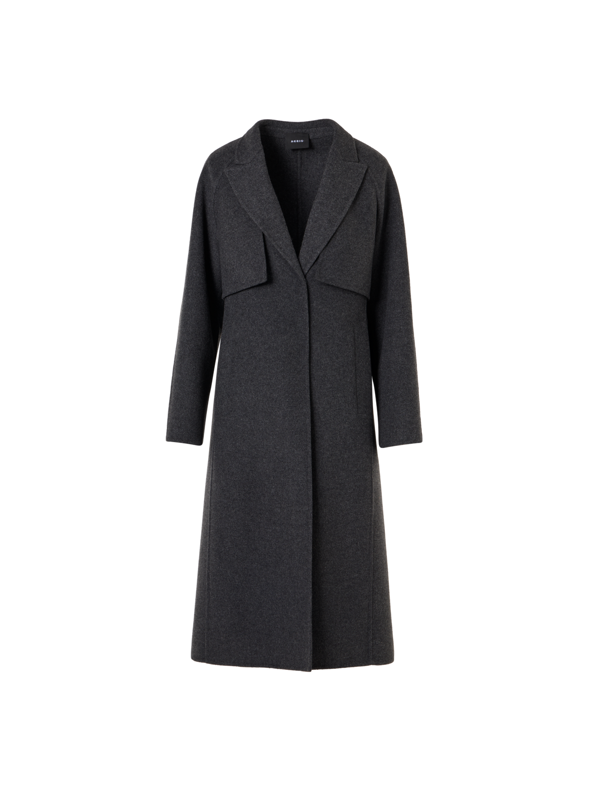 Designer Felted Wool Duo Coat with Detachable Bolero - grey