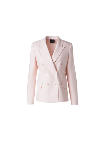 Designer Double-Breasted Blazer in Linen Double-Face - pastel - pink