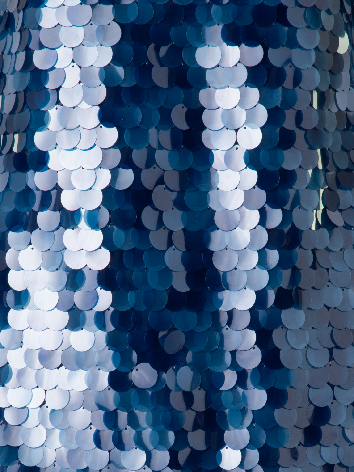 Designer Maxi Dress in Dot Sequins - navy - blue - multicolor