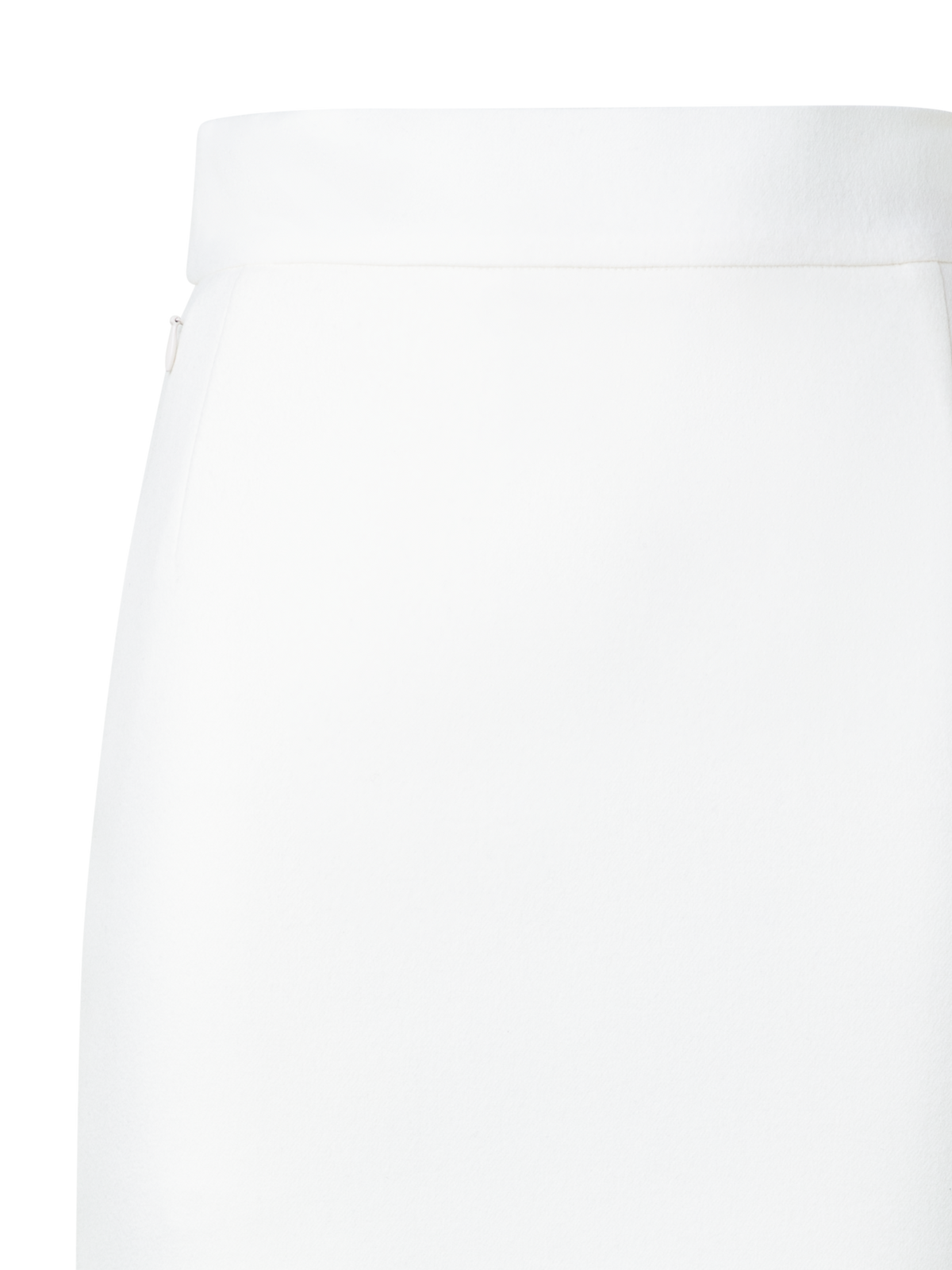 Designer Pencil Skirt in Wool Double-Face - ecru - white
