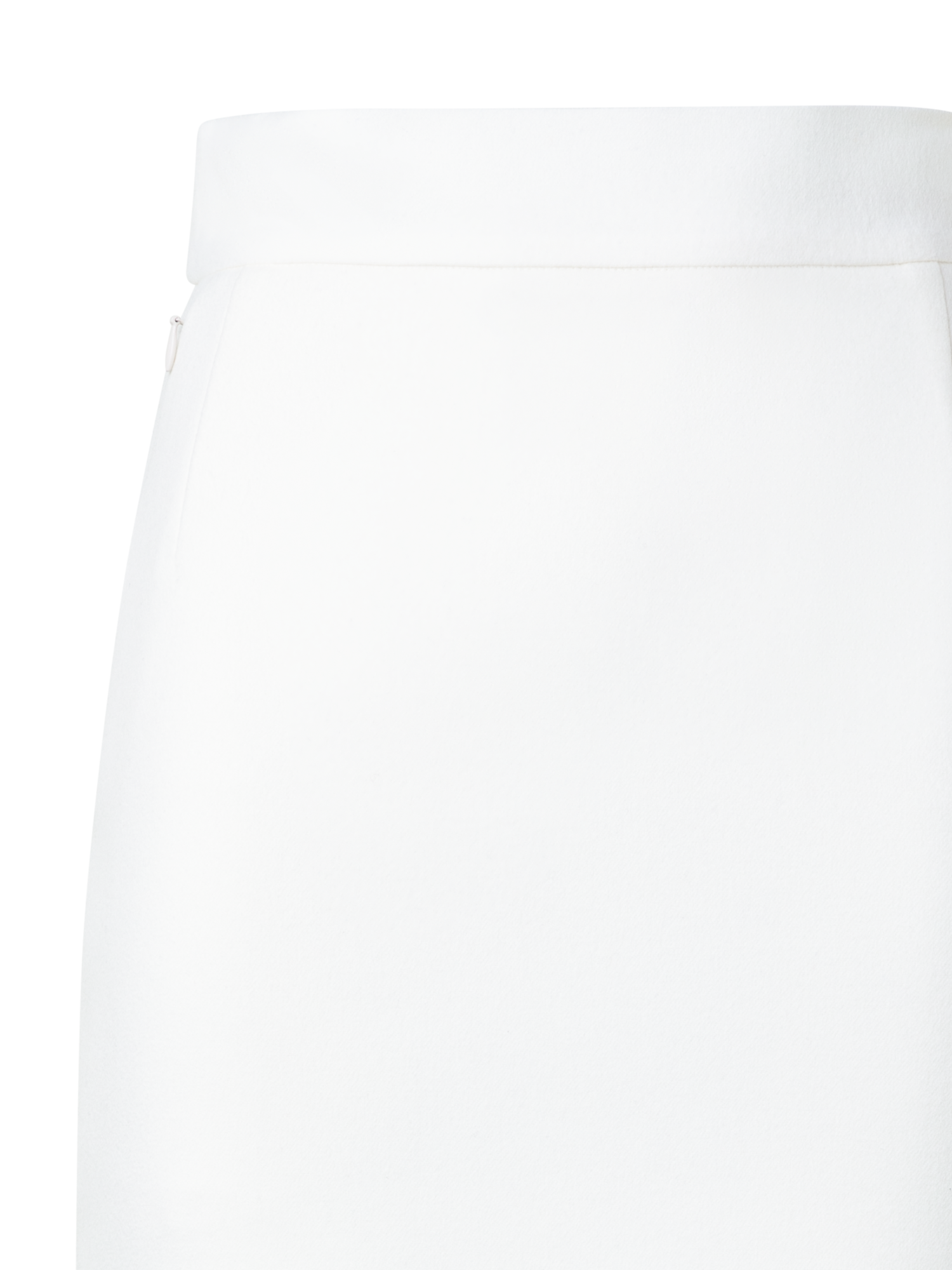 Designer Pencil Skirt in Wool Double-Face - ecru - white