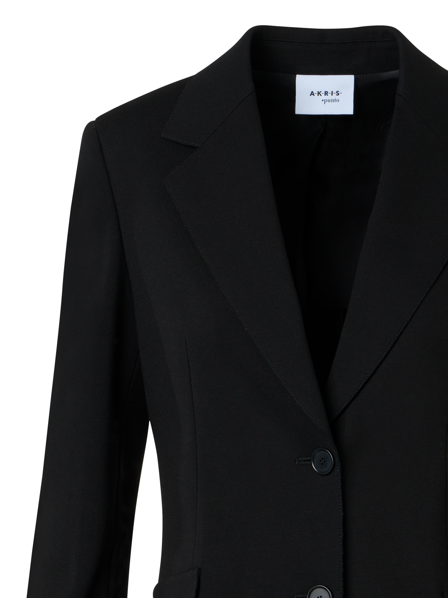Designer Signature Viscose Jersey Blazer - black