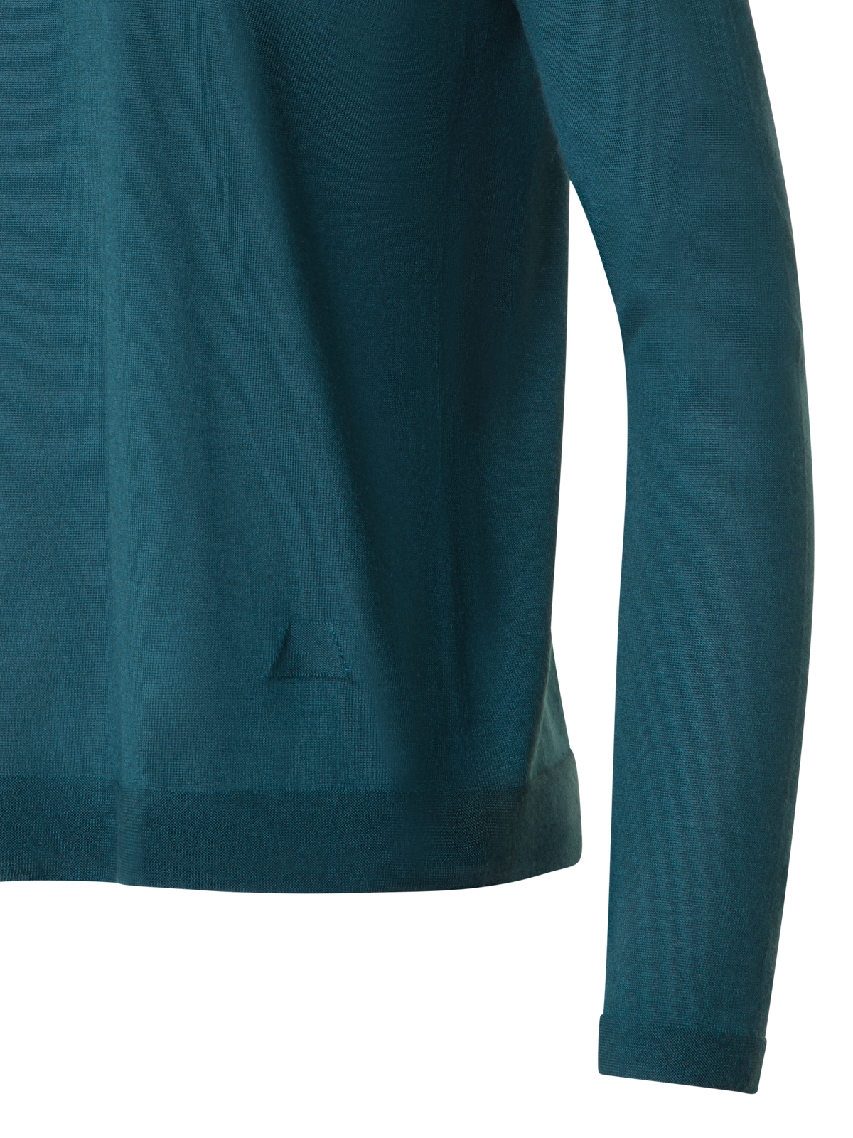 Designer Seamless Crew Neck Sweater in Cashmere Silk - green