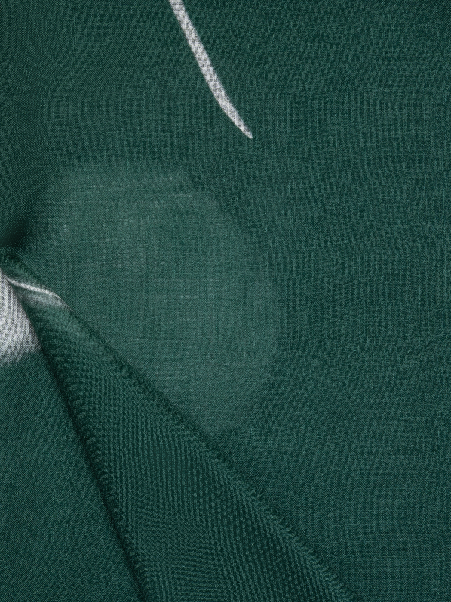 Designer Scarf in Cashmere Silk with Dandelion Print - green - multicolor