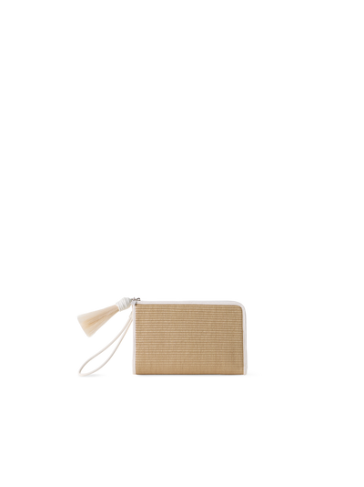 Designer Alexa Tassle Pouch - beige