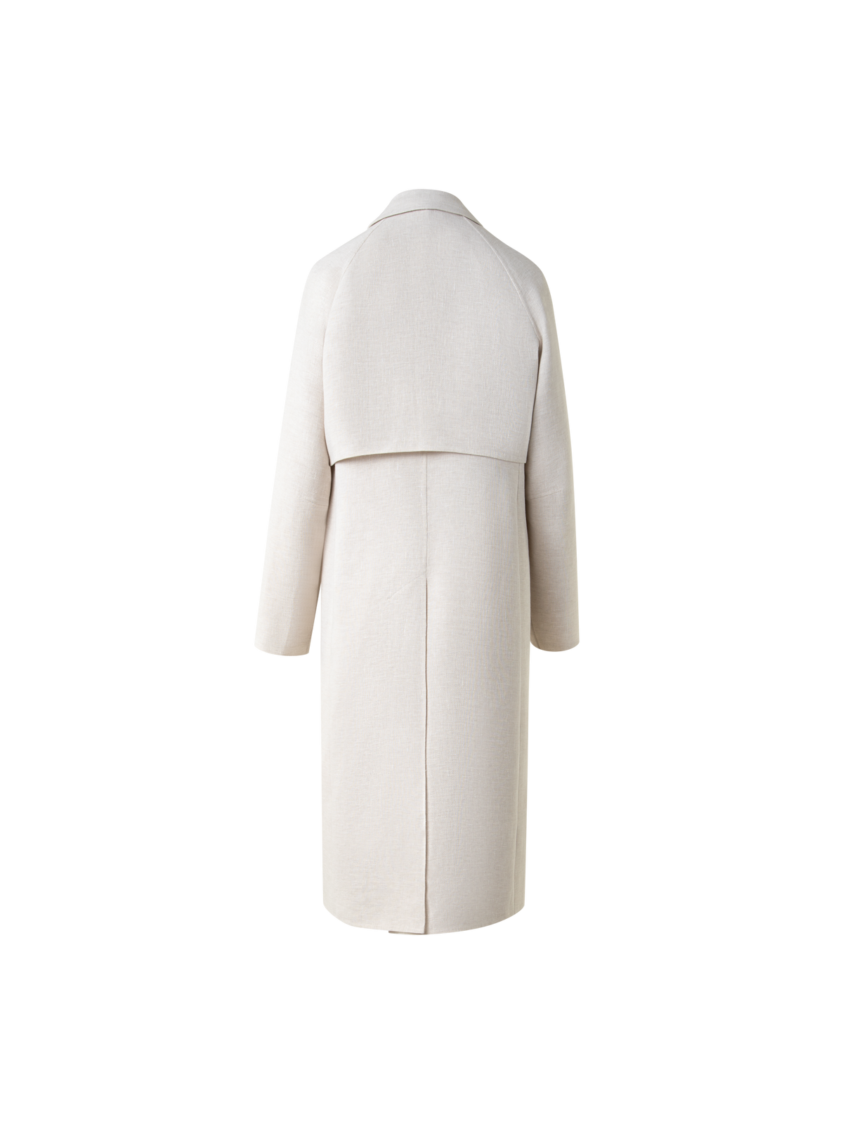 Designer Duo Coat - Vest and Bolero in Linen Double-Face - neutral - grey - ecru - white