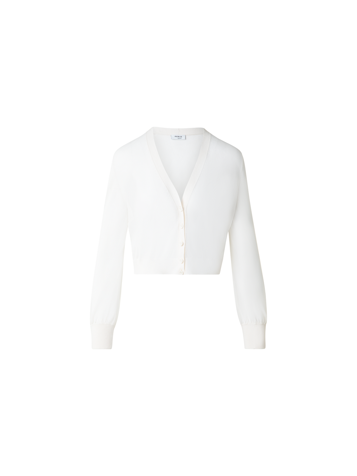 Sheer Cropped Knit Cardigan with Volume Sleeves – Akris Inc. Sheer Cropped Knit Cardigan with Volume Sleeves – Akris Inc.