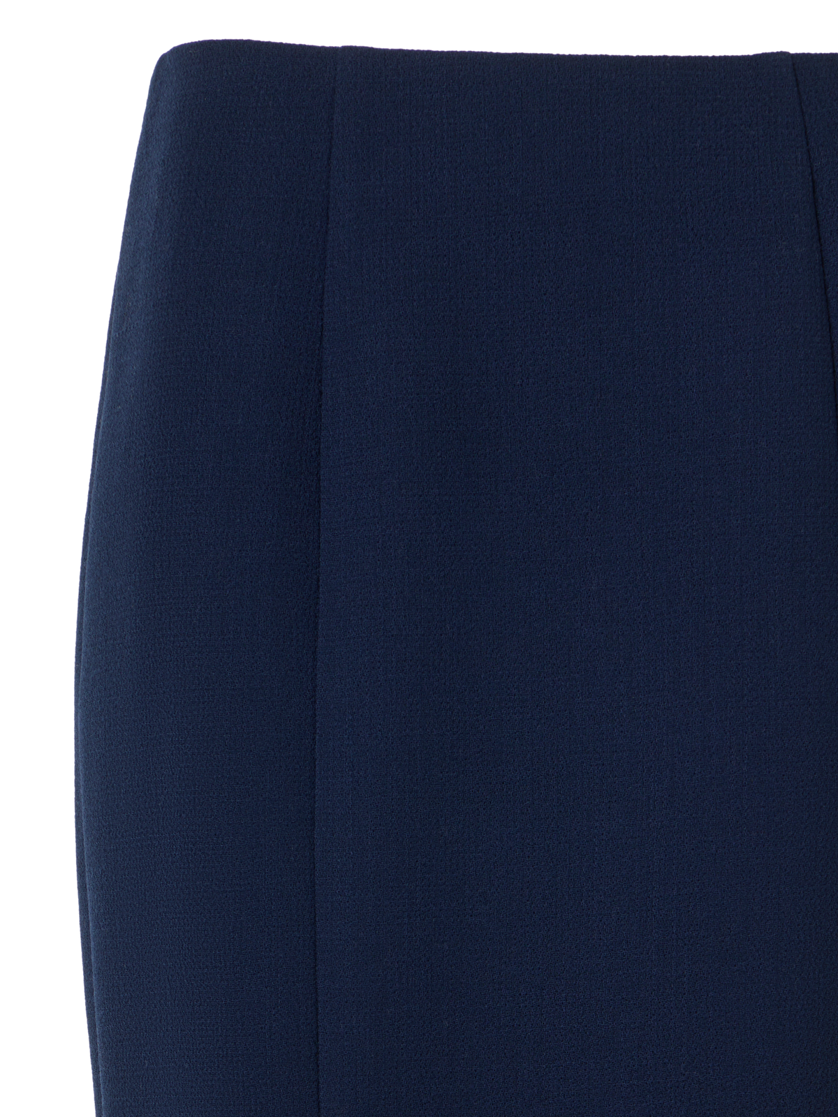 Designer Wool-Crêpe Double-Face Pencil Skirt - navy
