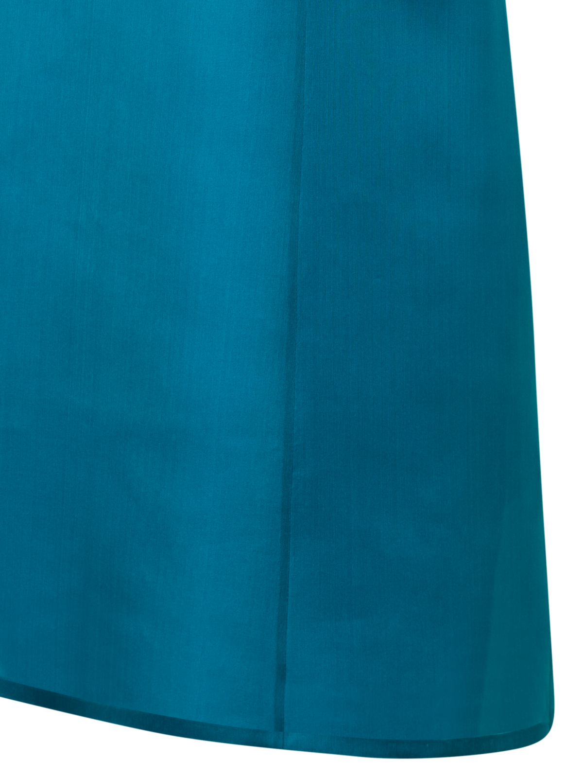 Designer Silk Cocktail Dress with 3D Anemone - blue