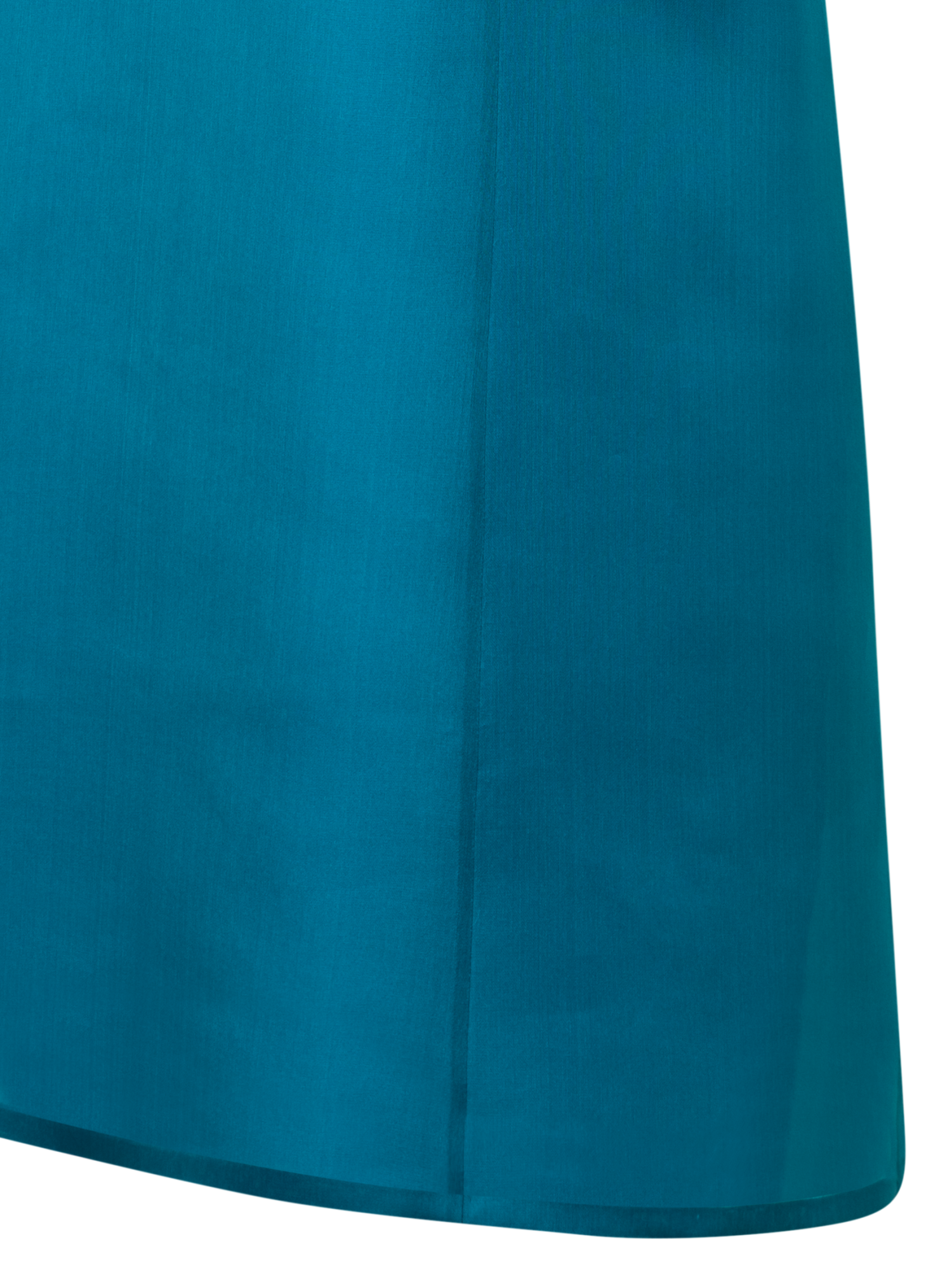 Designer Silk Cocktail Dress with 3D Anemone - blue