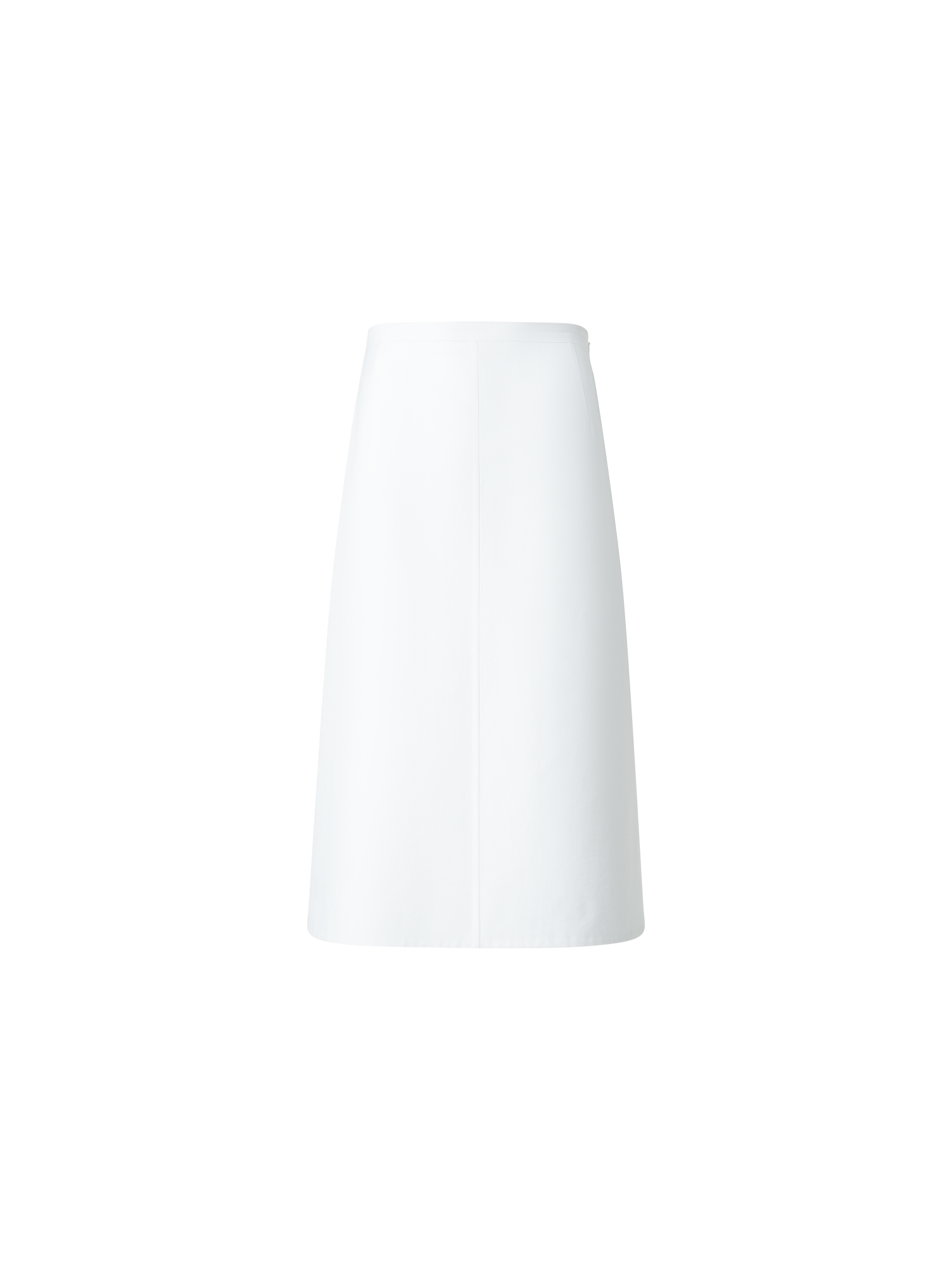 Designer A-Line Skirt in Cotton Silk Double-Face - neutral - ecru - white