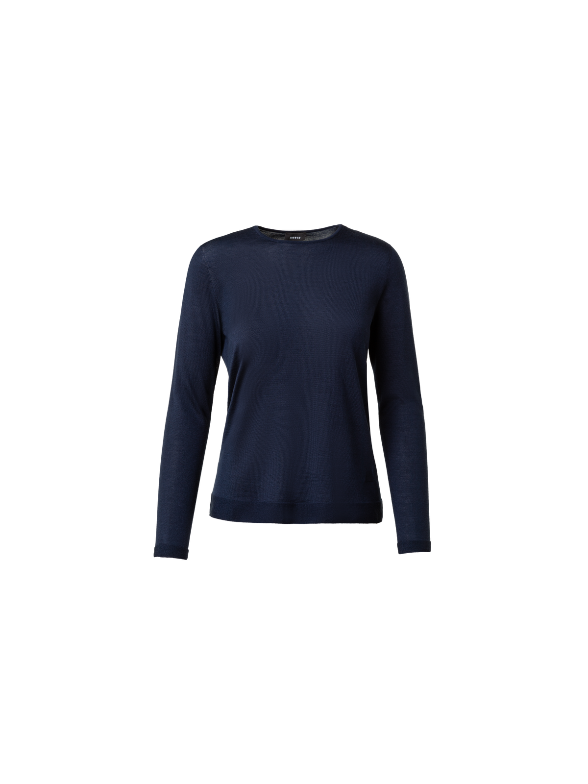 Designer Seamless Pullover from Cashmere Silk - navy - blue