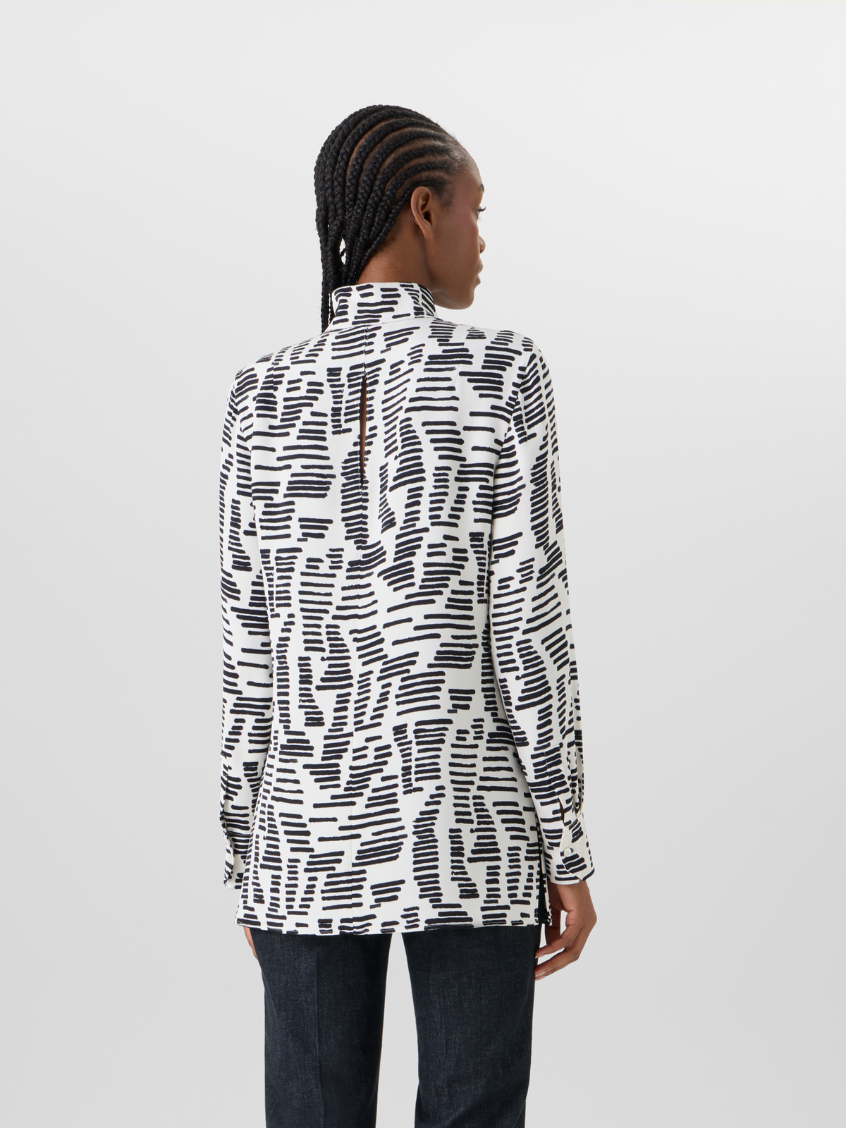 Designer Long-Sleeve Dance Movement Tunic Blouse - multicolor #editorial