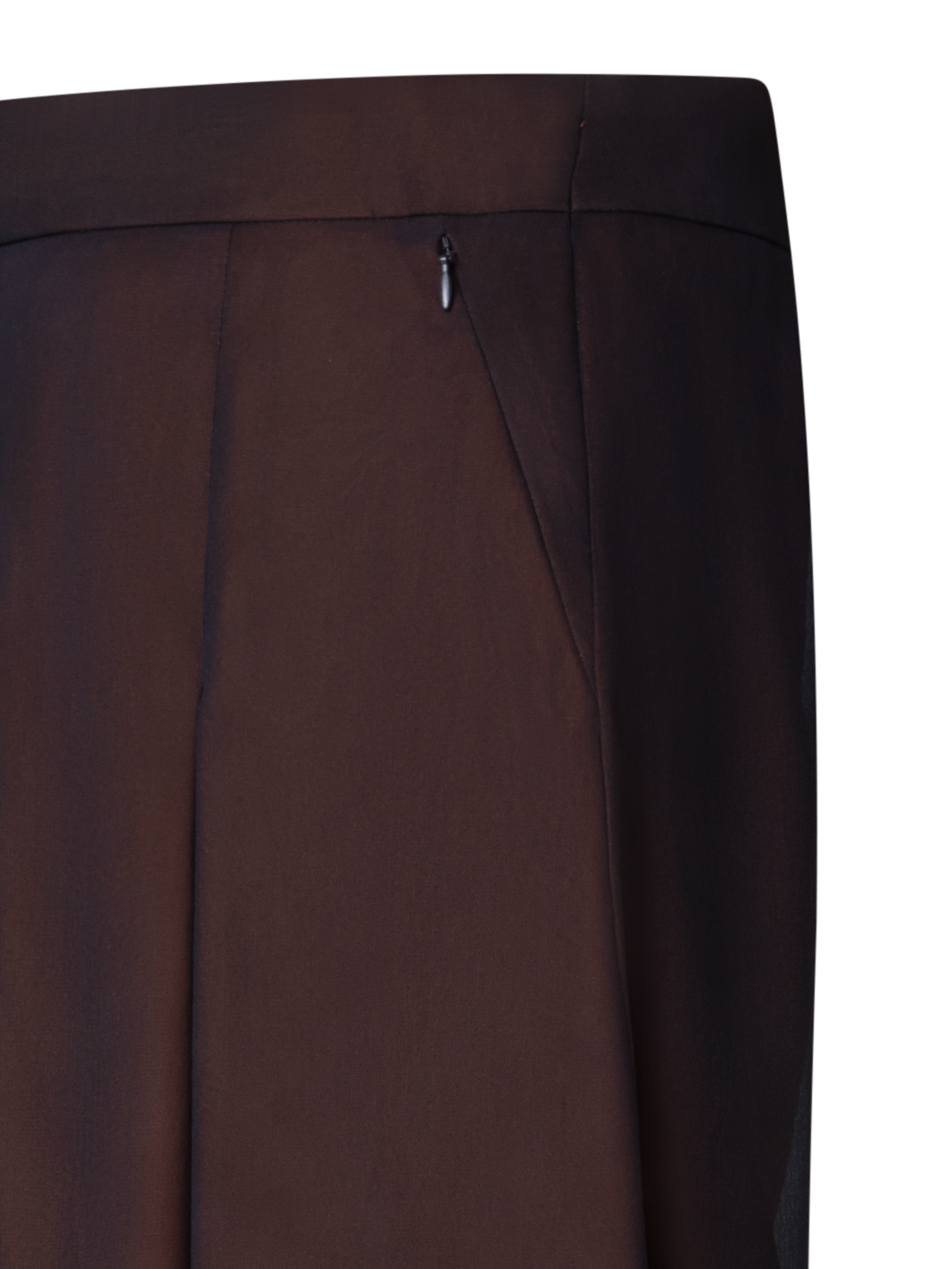 Designer Extra Wide Palazzo Silk Autumn Twilight Pants - brown - multicolor - orange