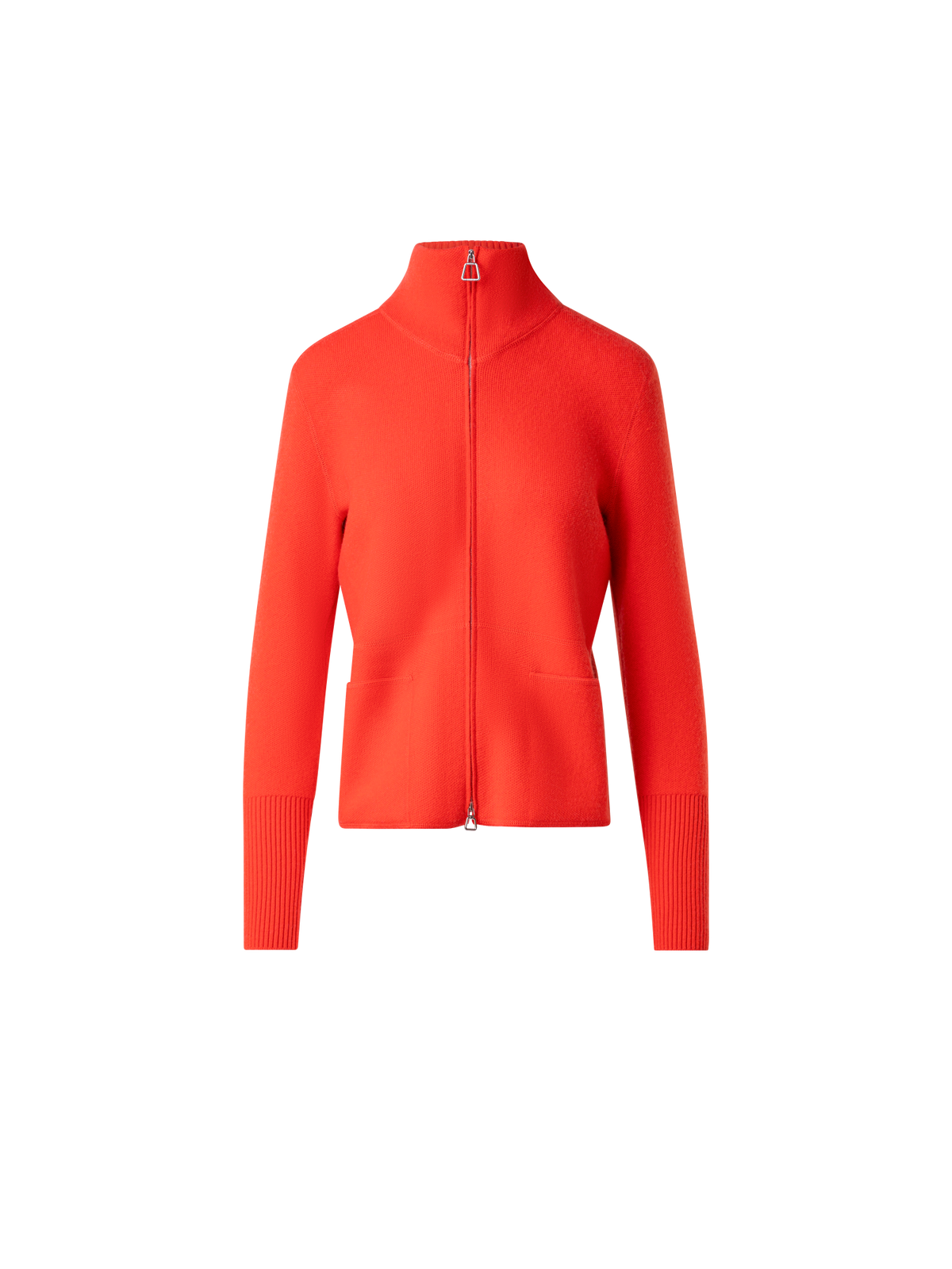 Designer 100% Cashmere Knit Cardigan - red