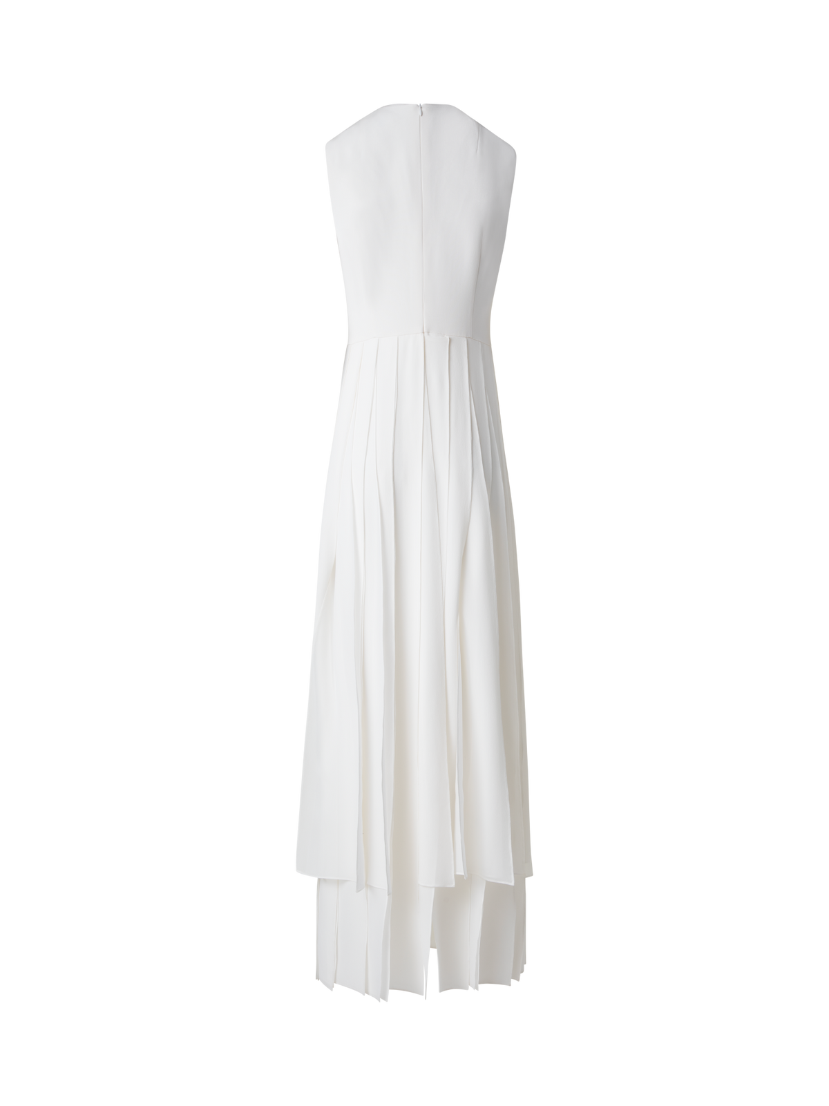 Designer Long Silk Ribbon Gown - neutral - ecru - white