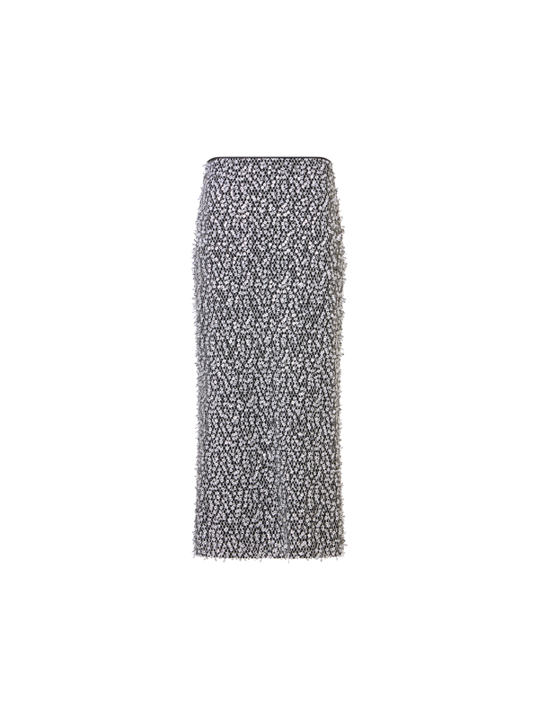 Designer Sequin Midi Tube Skirt - multicolor