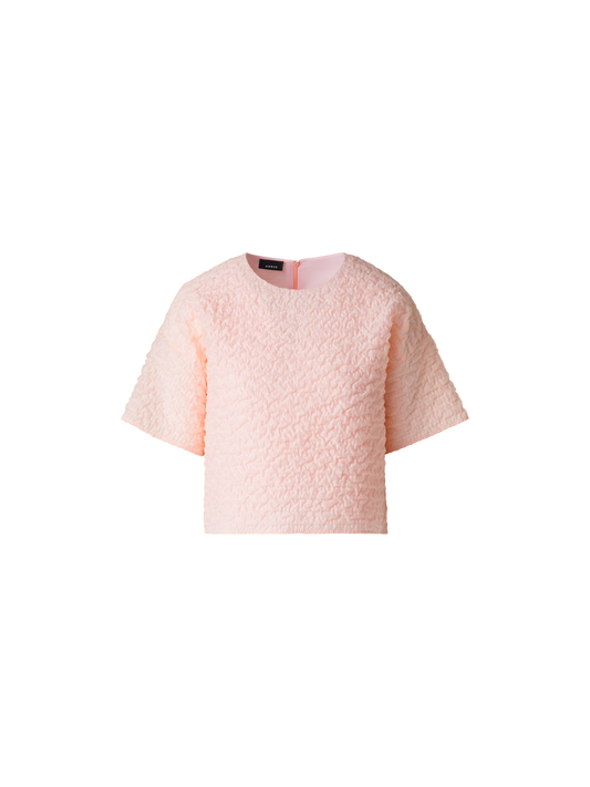 Designer Boxy Blouse in 3D Bubble Organza - pastel - pink