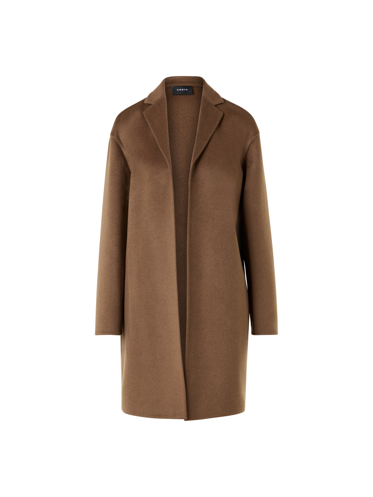 Designer Cashmere Double-Face Coat - brown