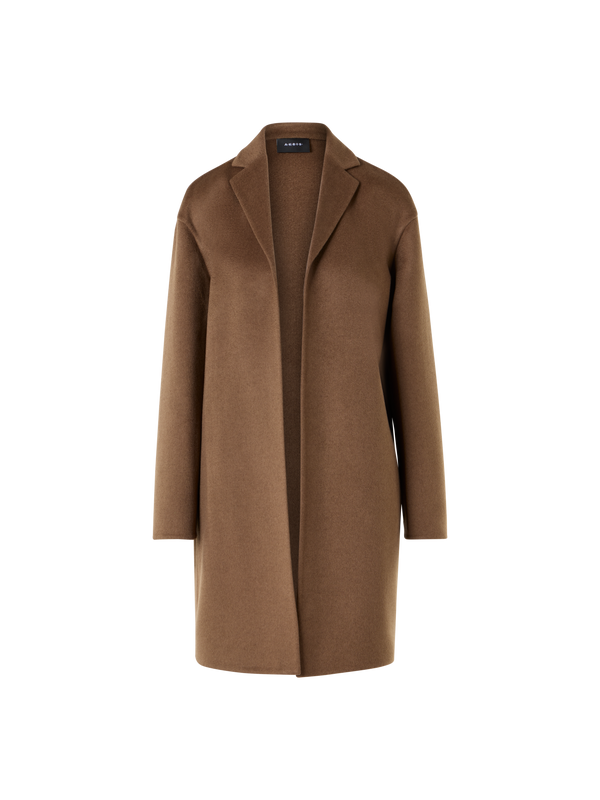 Designer Cashmere Double-Face Coat - brown