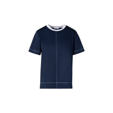 Cotton Jersey T-Shirt with Contrast Neck Trim