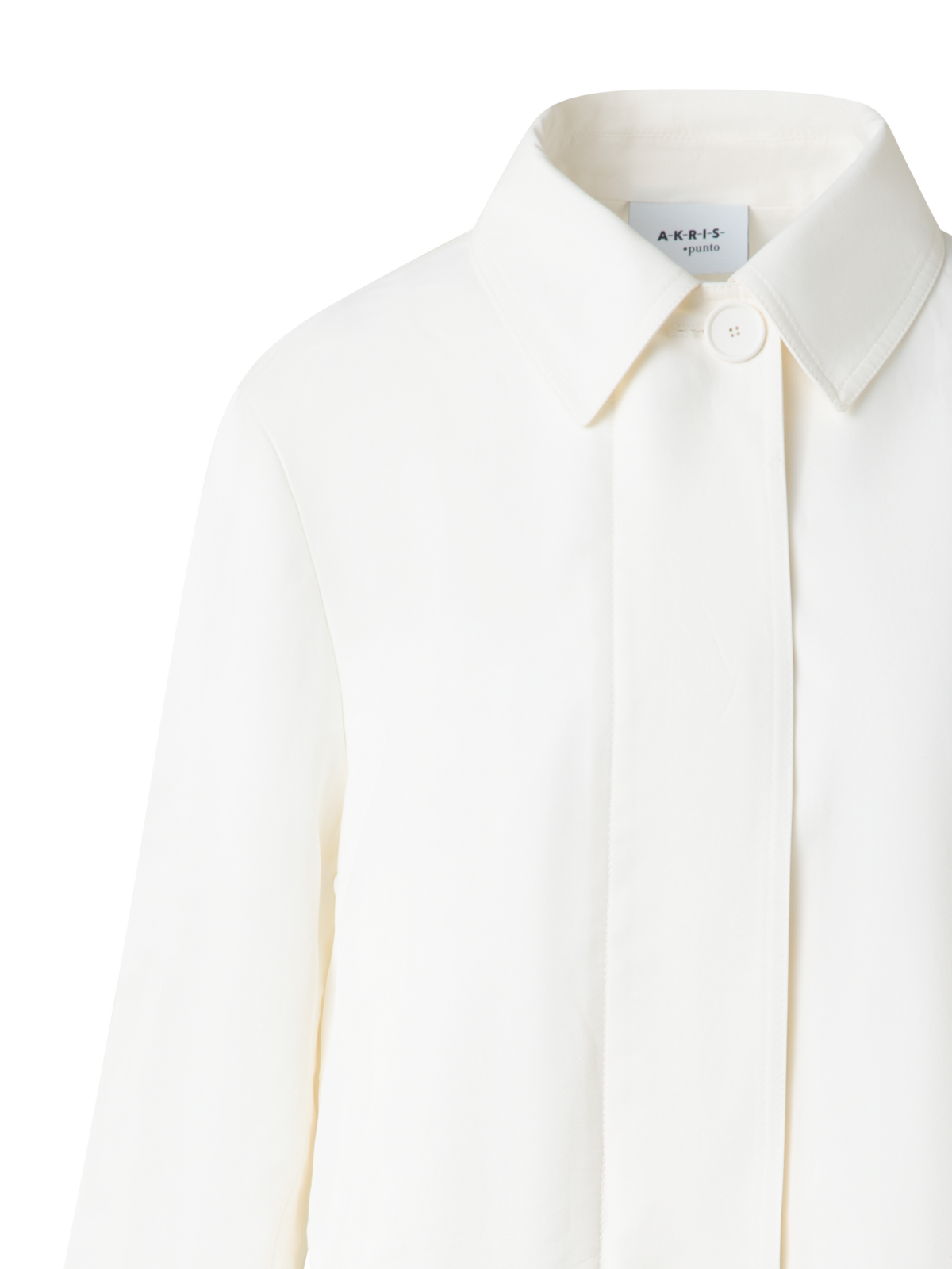 Designer Water Repellent Bicycle Parka in Cotton Blend - neutral - ecru - white