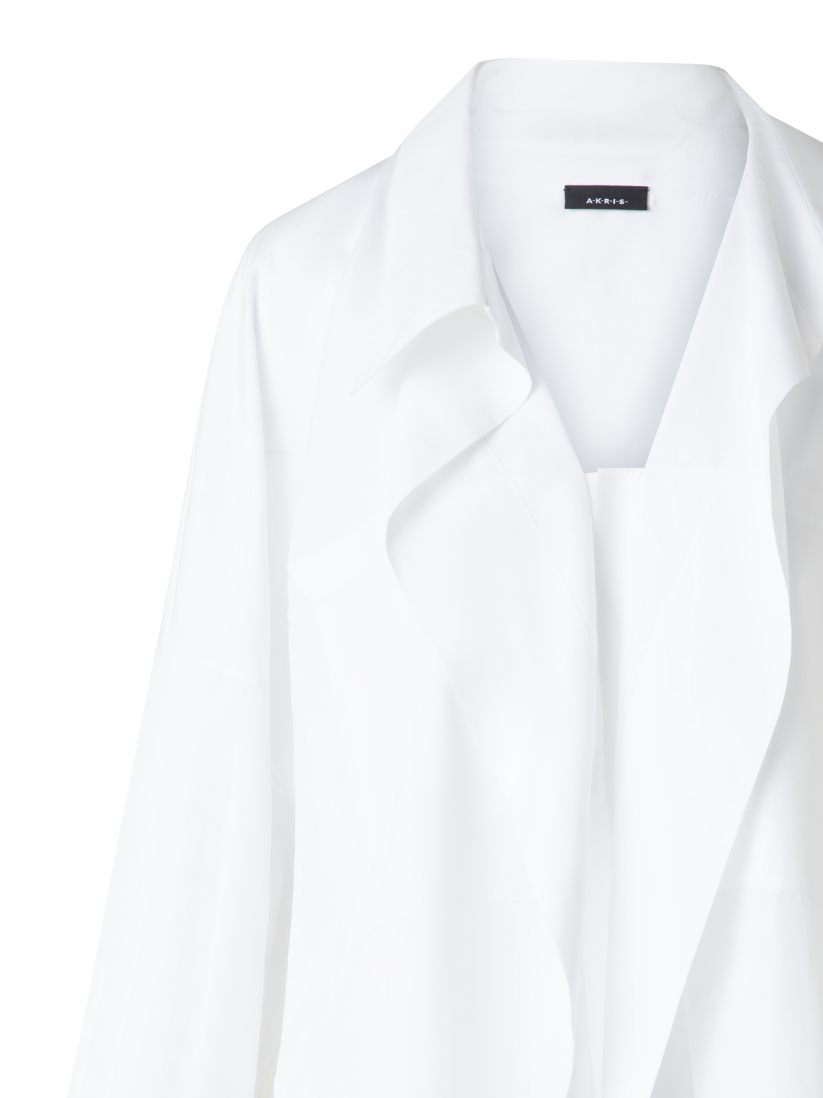 Designer Oversized Tunic Blouse in Cotton - neutral - ecru - white