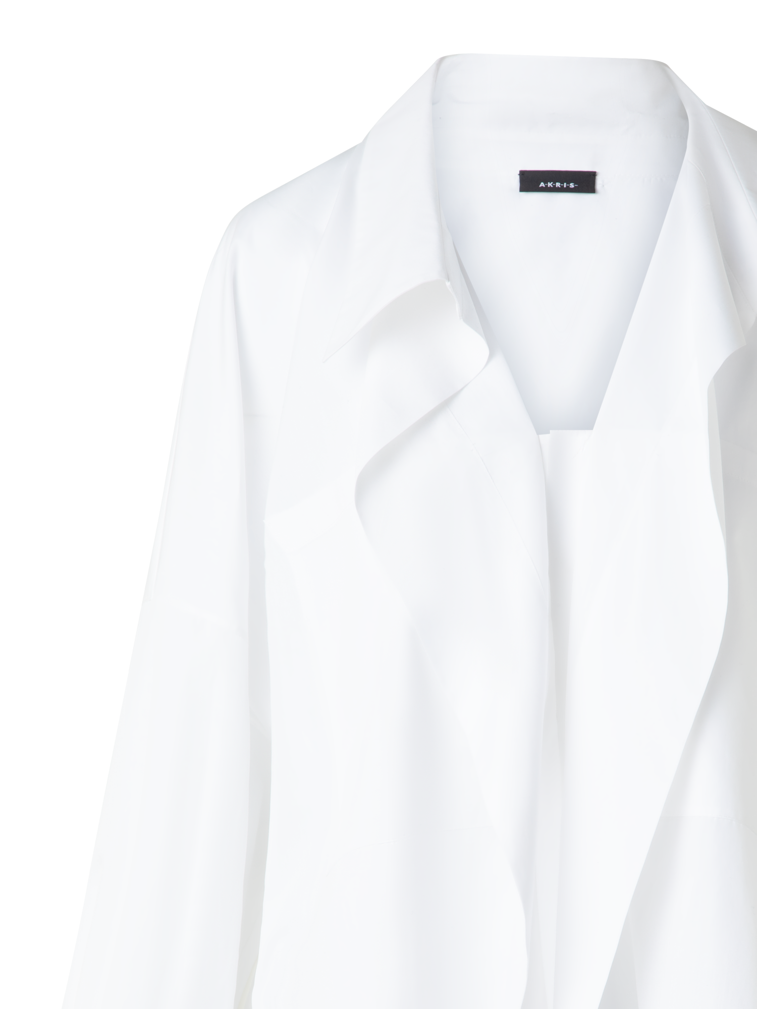 Designer Oversized Tunic Blouse in Cotton - neutral - ecru - white