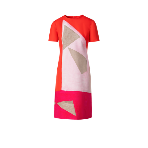 Sheath Dress in Cotton Silk with Spectra Print