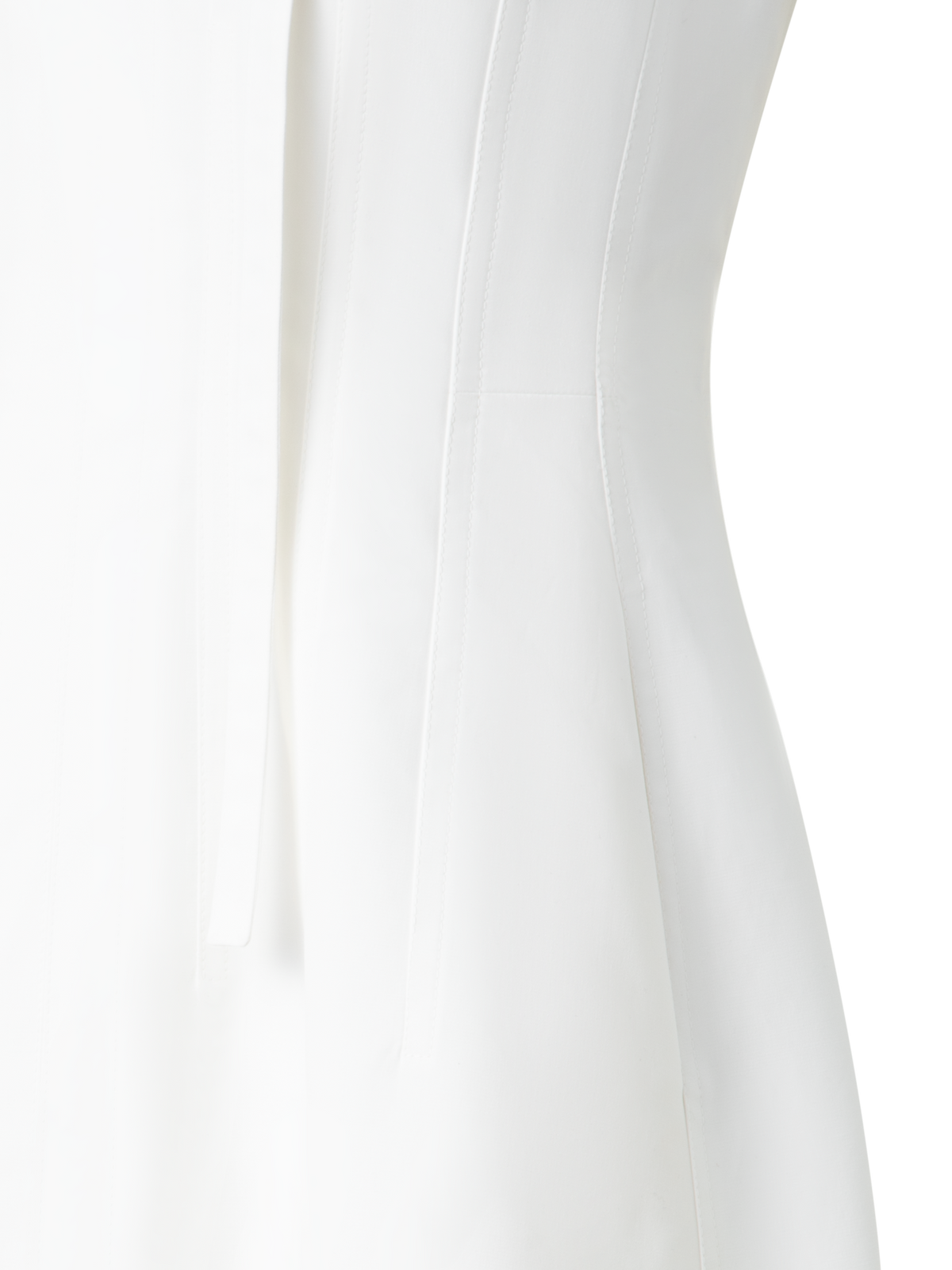 Fit-and-Flare Cotton Midi Dress with Bow Pure White / 12 Fit-and-Flare Cotton Midi Dress with Bow Pure White / 12
