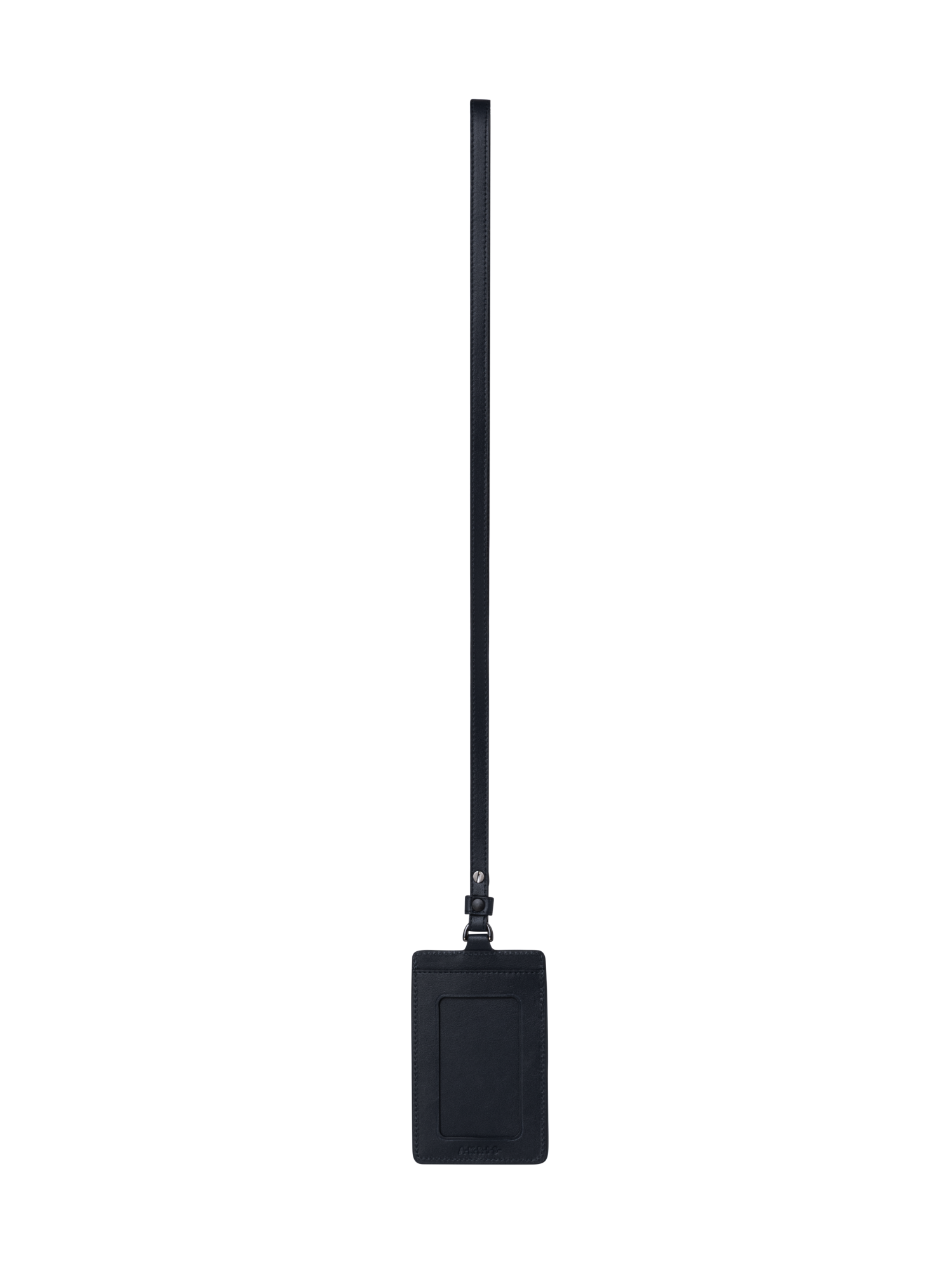 Designer Luggage Tag in Horsehair and Leather - black