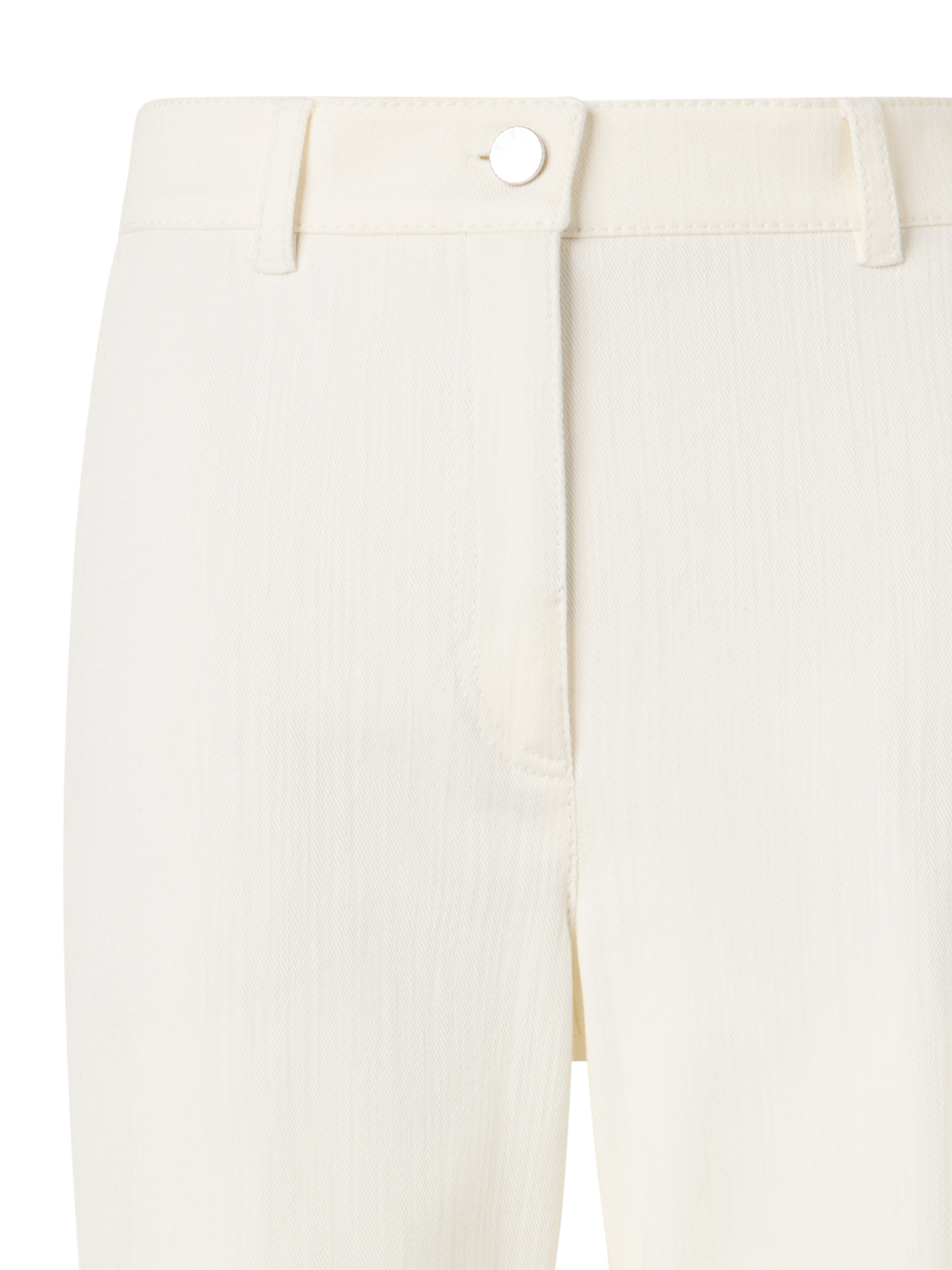 Designer Cecily Bootcut Pants in Cotton-Stretch Denim - ecru