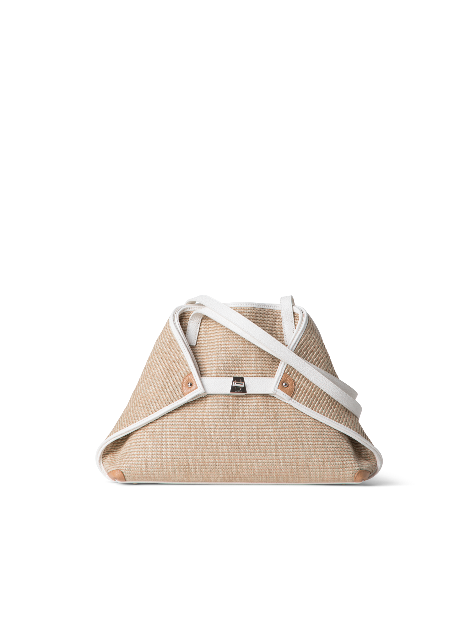 Designer Ai Small Shoulder Tote - neutral - multicolor - beige - white