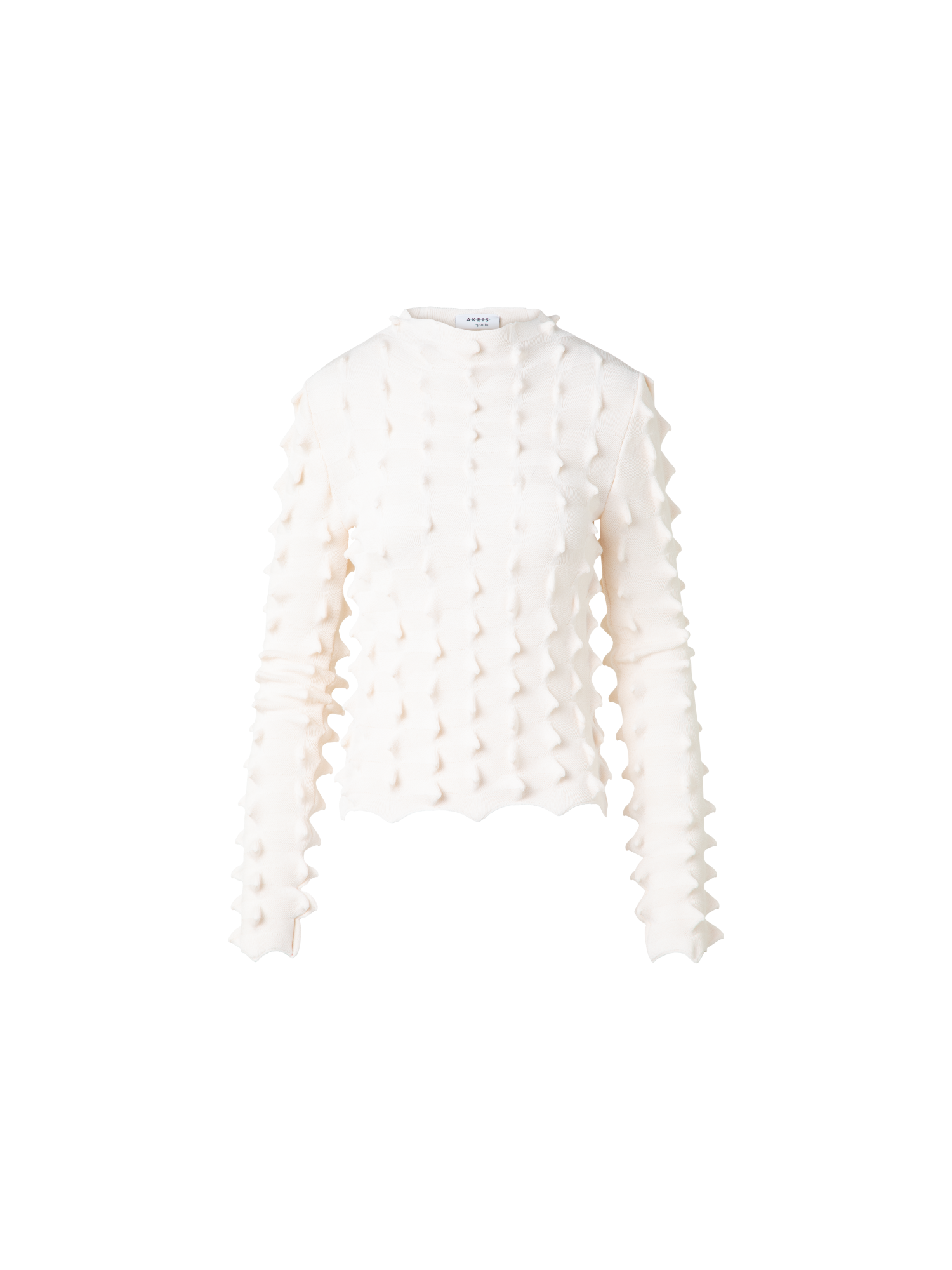 Designer Sweater with 3D Sail Look - neutral - ecru - white