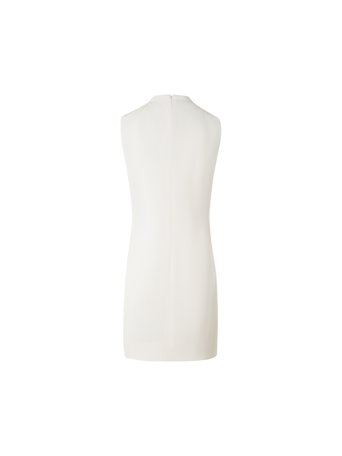 Designer Short Shift Dress with Metal Rings - neutral - ecru - white