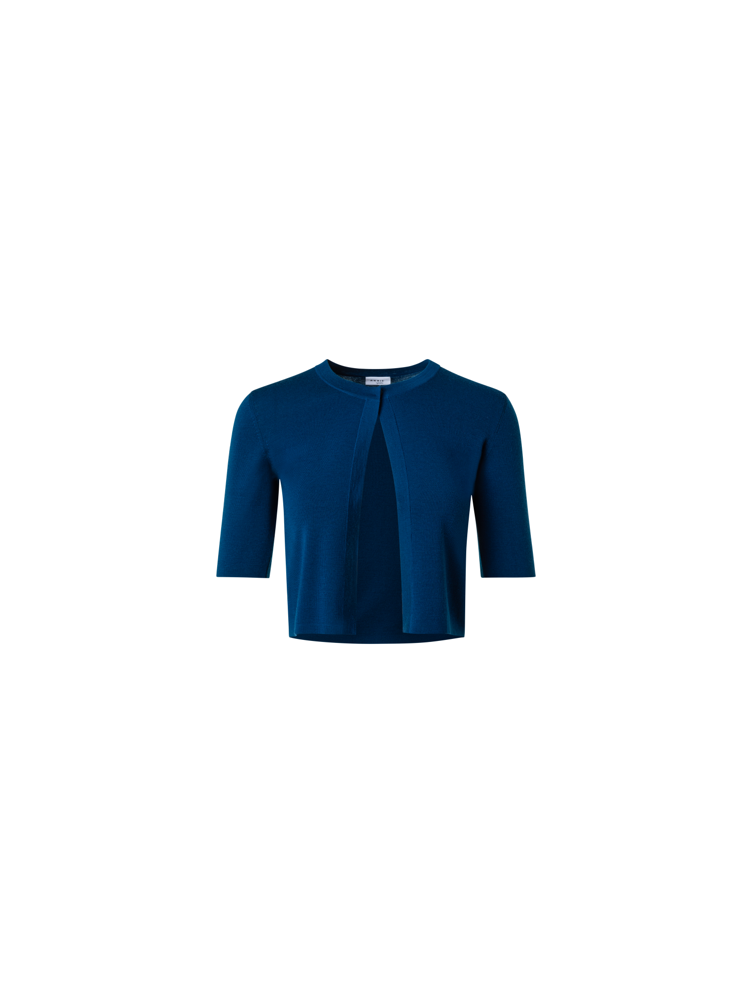 Designer Bolero Cardigan in Wool - blue